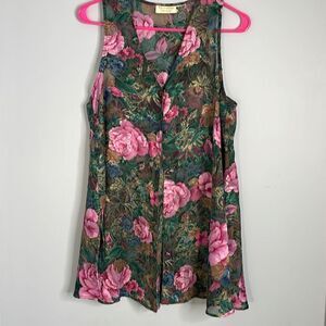 Vintage Gold Label Victoria’s Secret Sleeveless Floral Nighty Medium